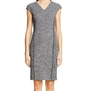 Elegant St. John Caviar Collection. Black and White Abby Dress